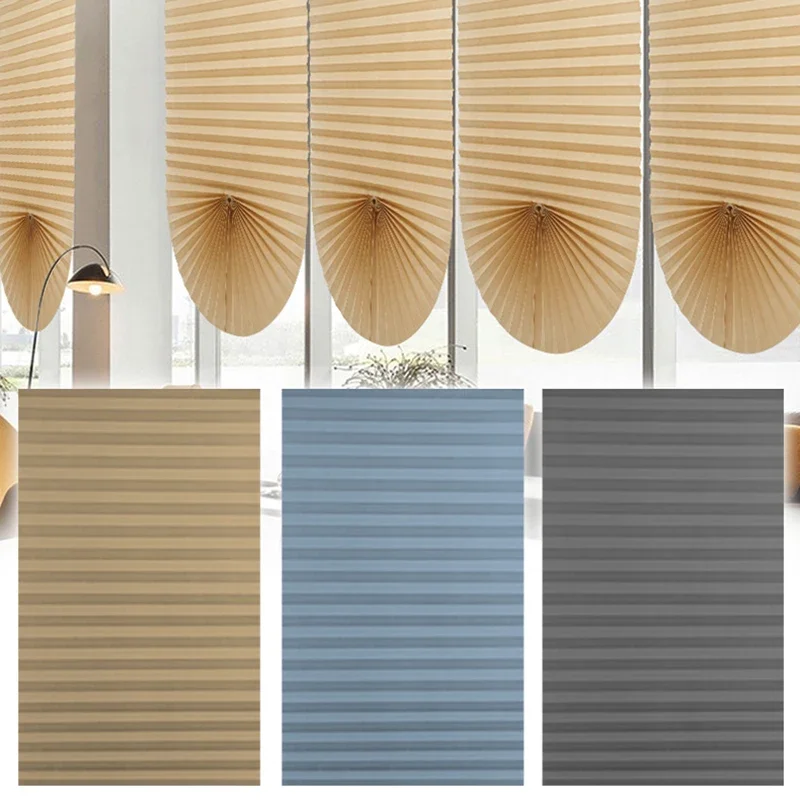 Linen Roller Blind - 5 ขนาด Self-กาวจีบผ้าม่านห้องน้ําระเบียง Shades Half Blackout