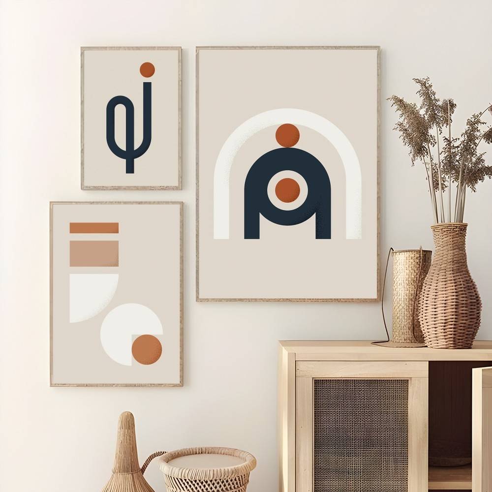 Interior Design Warm - Warm Line สีออกแบบโปสเตอร์ Sticky Wall Art