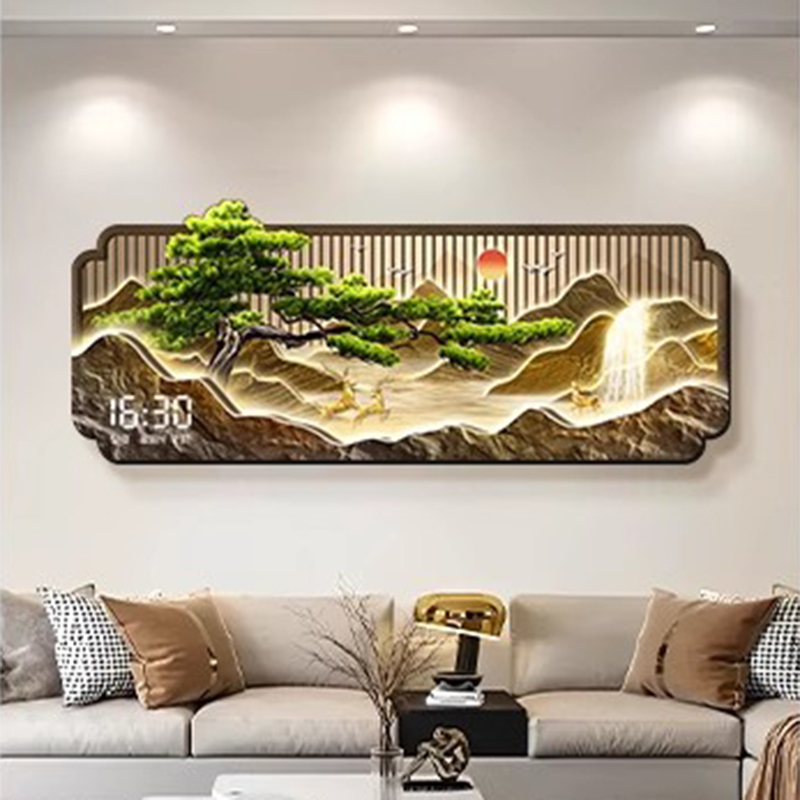 Interior Design Vintage Modern - นาฬิกาแขวนผนังดีไซน์หรูหราทันสมัยสำหรับห้องนั่งเล่น นาฬิกาแขวนผนังสไตล์วินเทจสำหรับห้องนอน นาฬิกาแขวนผนังมินิมอลสำหรับตกแต่ง