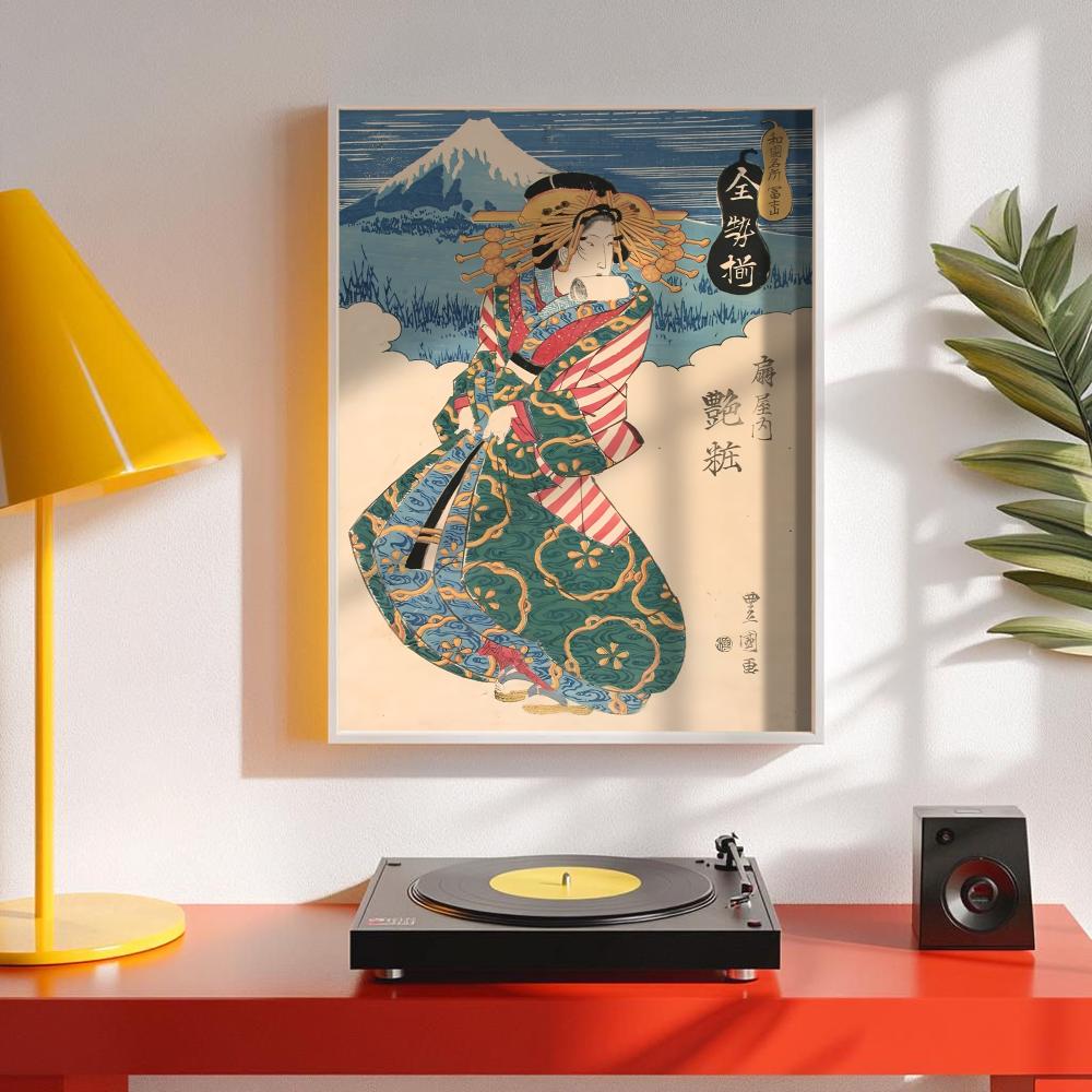 โปสเตอร์เกอิชาญี่ปุ่นย้อนยุค ส - Interior Design With Wallpaper บทวิจารณ์และราคา