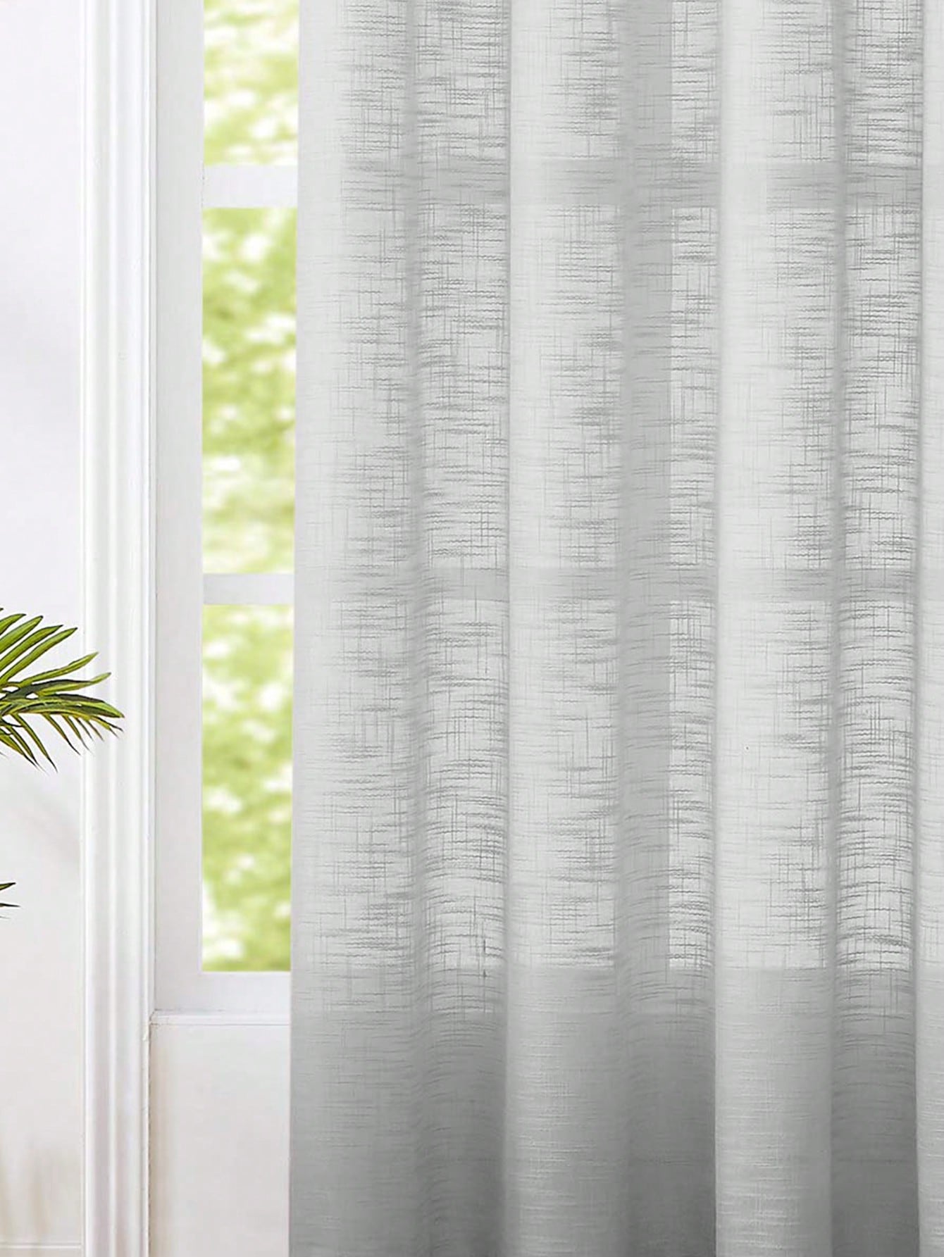 ผ้าม่านโปร่งแสงสีเทาเนื้อโพลีเ - Linen Curtain Eyelet บทวิจารณ์และราคา