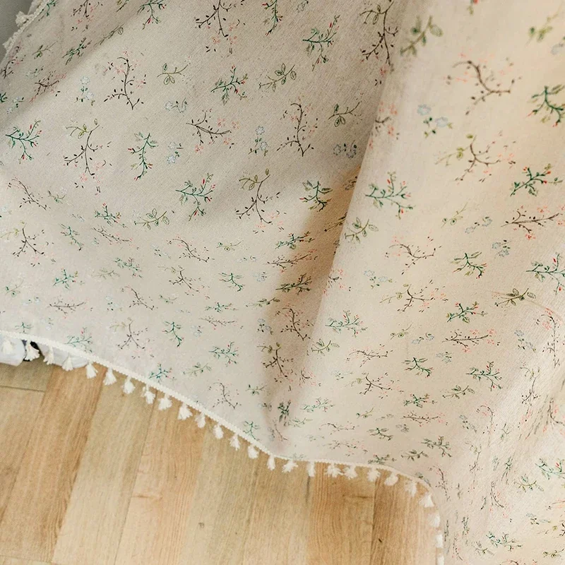 ผ้าม่านลายดอกไม้ในบ้านไร่แบบกึ - Linen Curtain Eyelet บทวิจารณ์และราคา