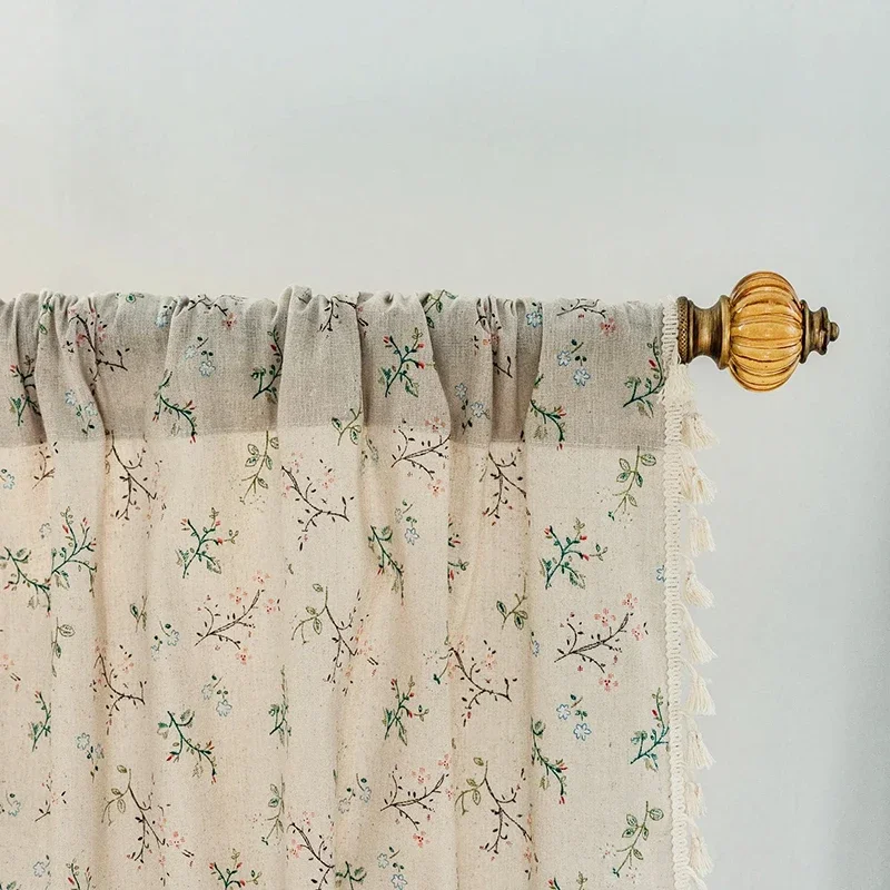 ผ้าม่านลายดอกไม้ในบ้านไร่แบบกึ - Linen Curtain Eyelet บทวิจารณ์และราคา