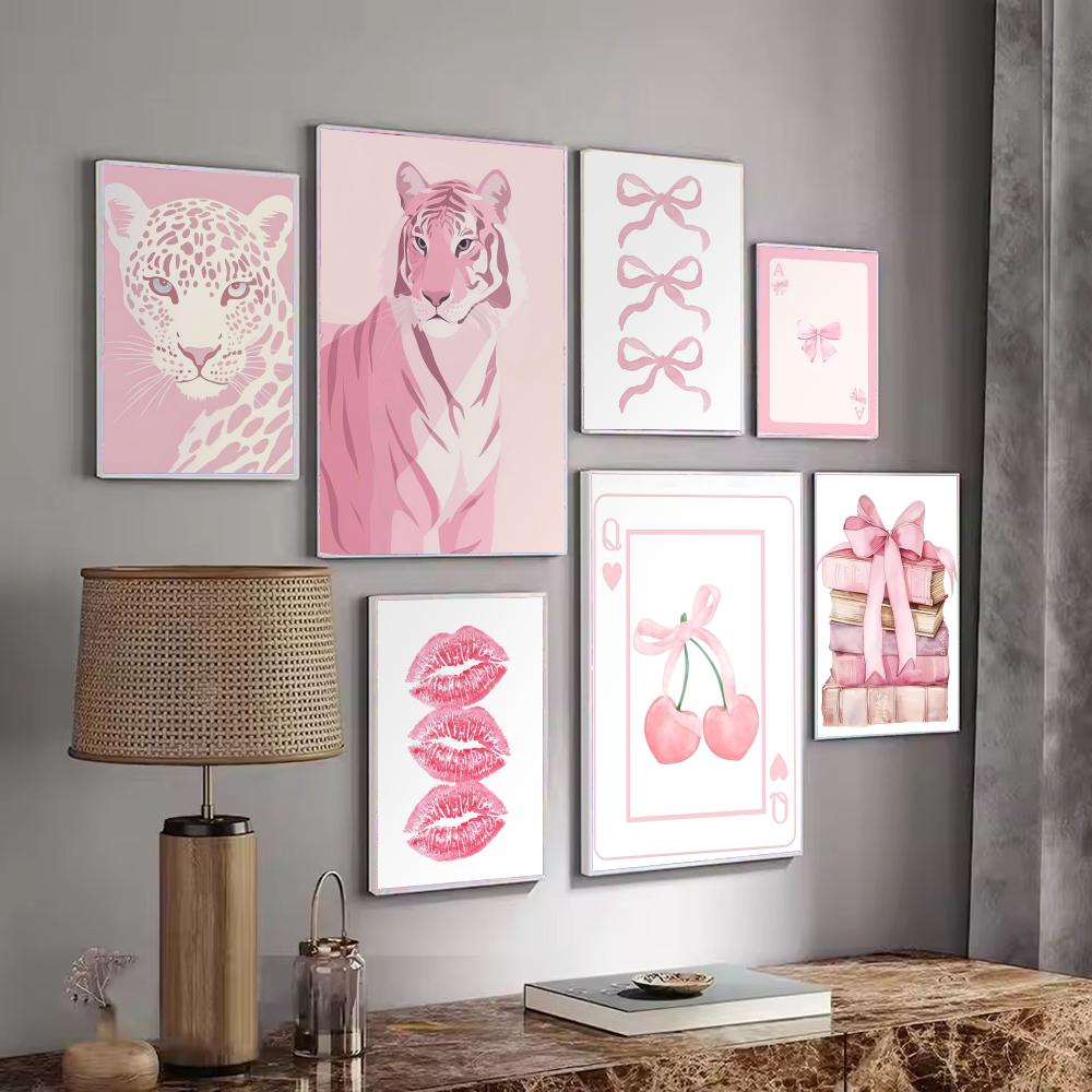 โปสเตอร์ตกแต่งลายสีชมพู สติ๊กเ - Interior Design With Wallpaper บทวิจารณ์และราคา