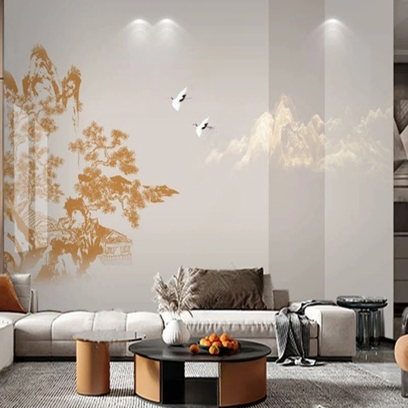 Elegant จีนมือวาด Pine & Crane - Interior Design With Wallpaper บทวิจารณ์และราคา