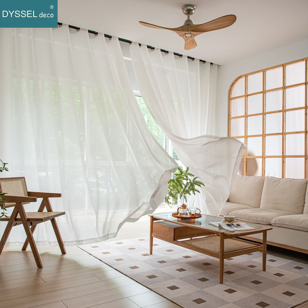 ผ้าม่านหน้าต่างสไตล์ยุโรปสีขาว - Linen Curtain Eyelet บทวิจารณ์และราคา