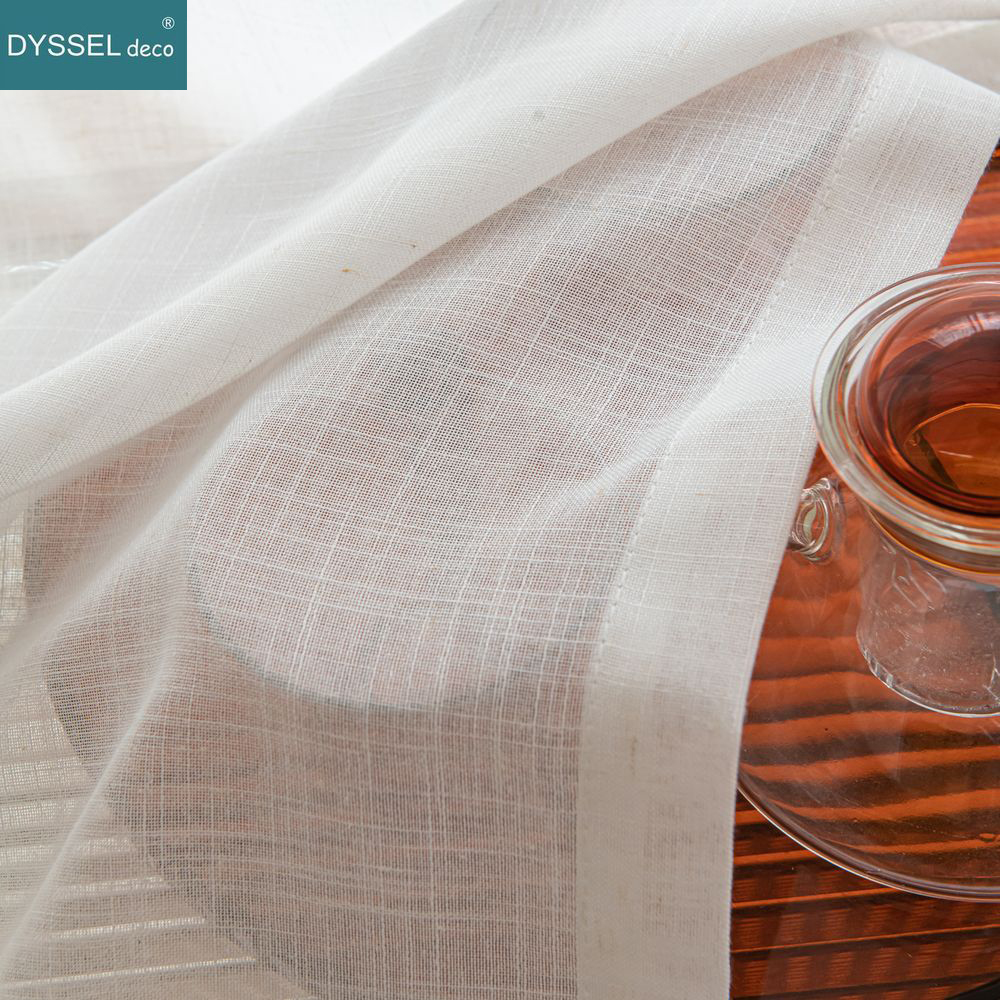 ผ้าม่านโปร่งแสงสีขาวสไตล์ยุโรป - Linen Curtain Eyelet บทวิจารณ์และราคา