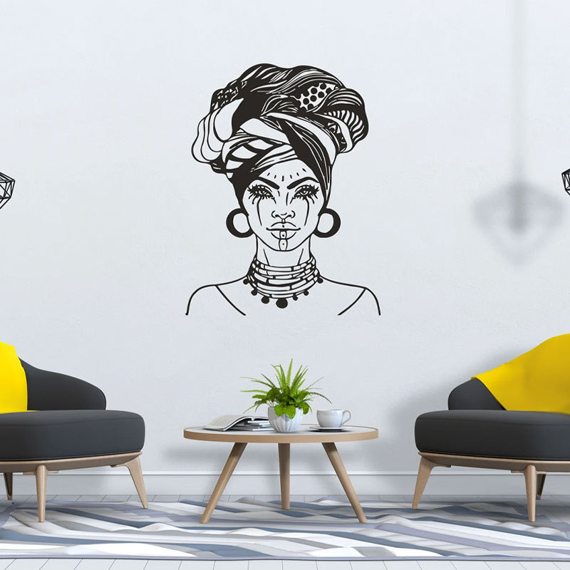 สติ๊กเกอร์ติดผนังลายผู้หญิงแอฟ - Interior Design With Wallpaper บทวิจารณ์และราคา