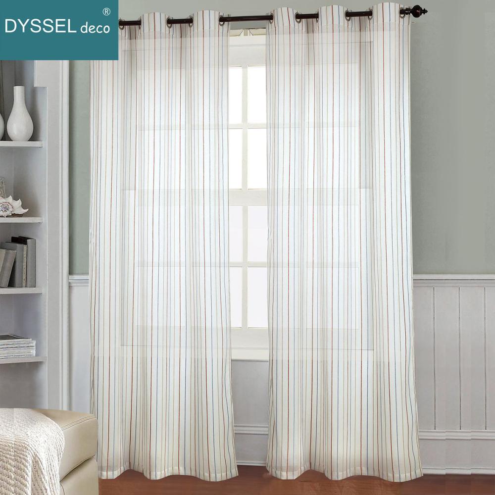 โมเดิร์นสีขาวลายผ้าลินินผ้าม่า - Linen Curtain Eyelet บทวิจารณ์และราคา