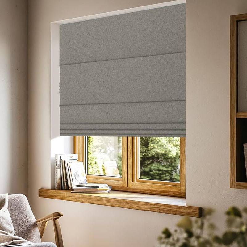 ม่านม้วนผ้าลินินฝรั่งเศสแบบกัน - Linen Roller Blind บทวิจารณ์และราคา