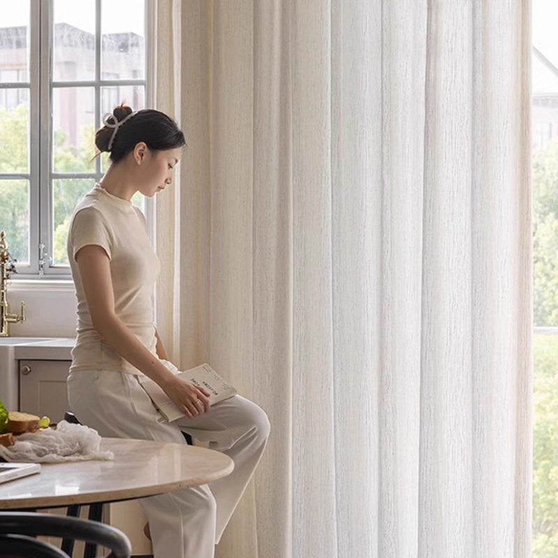 ขนาดที่กําหนดเองผ้าลินิน Jacqu - Linen Curtain Eyelet บทวิจารณ์และราคา